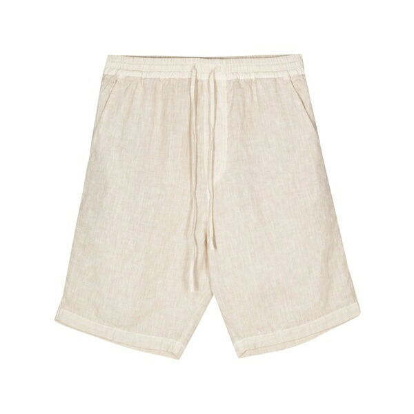 １２０％リノ メンズ 心地好いズボン下 ボトムス Linen bermuda shorts Neutrals