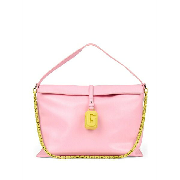 ジーシーディーエス レディース ショルダーバッグ 御徒面子 Mega comma logo-plaque chain-link shoulder bag Pink