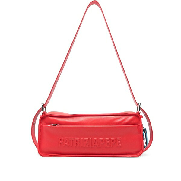 パトリツィア ペペ レディース ショルダーバッグ 御徒面子 Logo-embossed shoulder bag Red