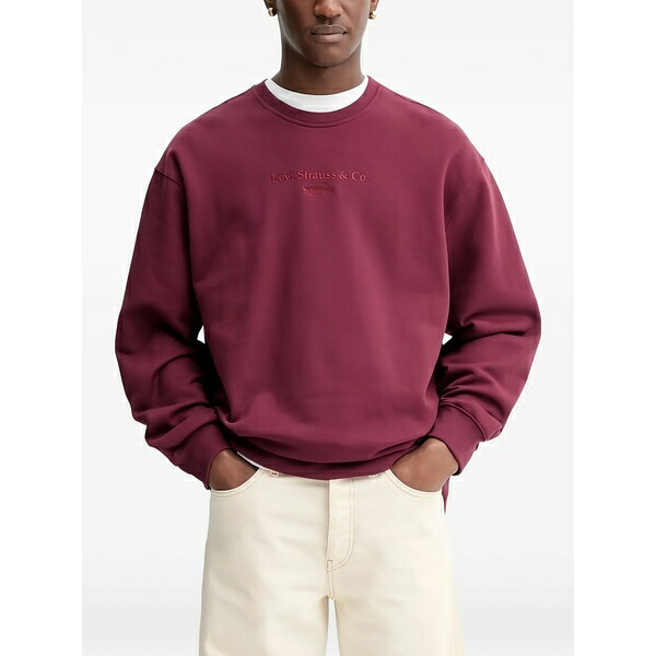 リーヴァイズジーンズ メンズ パーカー・スウェットシャツ アウター Embroidered sweatshirt Red