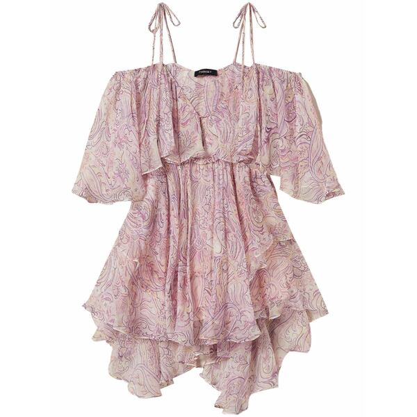 ツイン書き割り レディース 衣裳 トップス Mini ruffled dress Pink
