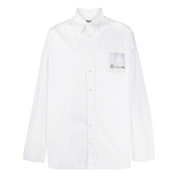ラフ・シモンズ メンズ ティーシャツ トップス Photograph-print shirt White