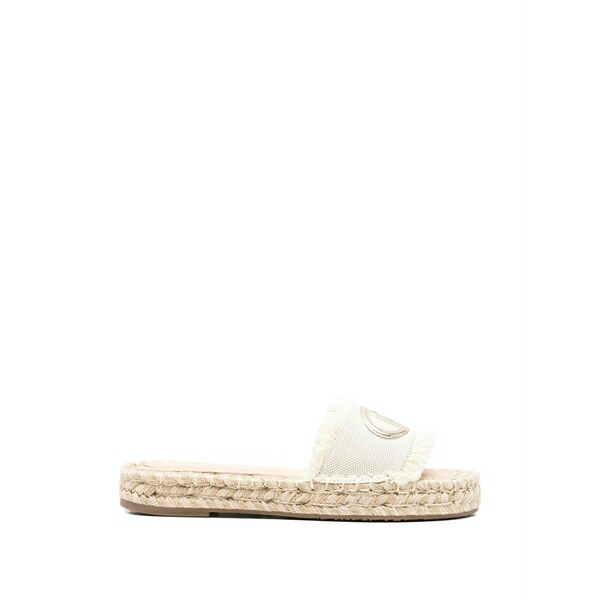 リュージョー レディース サンダル シューズ Paros logo-plaque frayed espadrilles  Neutrals