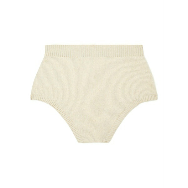 アラヌイ レディース 心地よいズボン下 ボトムス Ribbed cashmere shorts White
