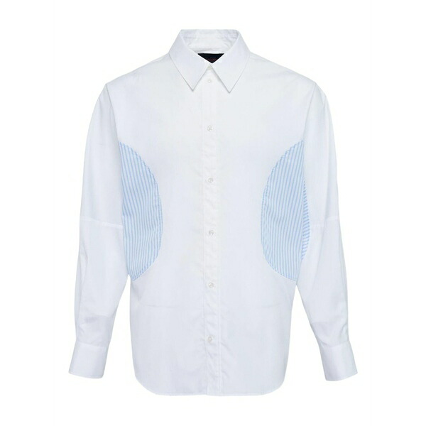 シモーネ・ロシャ メンズ プルオーバー トップス Patchwork egg shirt White