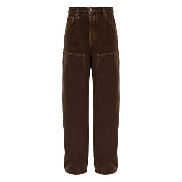 アミリ レディース ジーンズズボン下 ボトムス Logo-charm jeans Brown