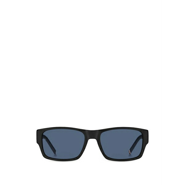 トミー ヒルフィガー メンズ サングラス・アイウェア 付属物 Rectangle-frame sunglasses Black