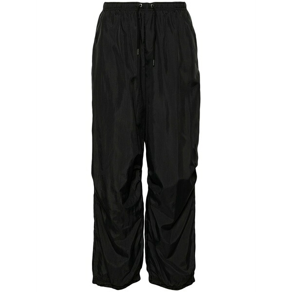 アディダス レディース 心地よいズボン下 ボトムス Parachute recycled-polyamide track trousers Black