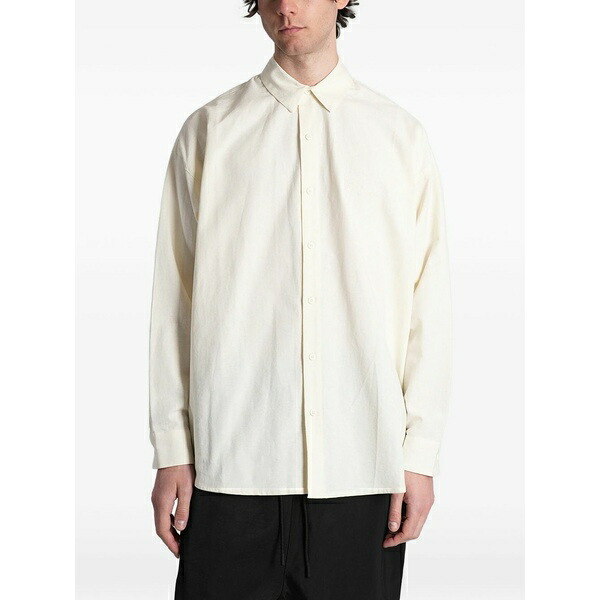 エフオージーエッセンシャルズ メンズ ティーシャツ トップス Essentials embroidered-logo cotton shirt Neutrals