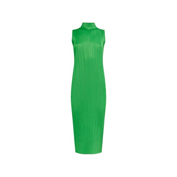 筋目 プリーズ イッセイ ミヤケ レディース 衣裳 トップス April pleated MIDI dress Green