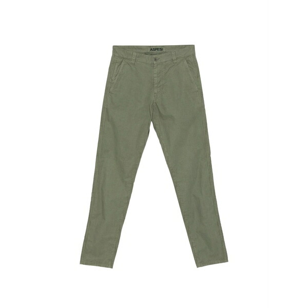 アスペジ メンズ 心地好いズボン下 ボトムス Buttoned trousers Green