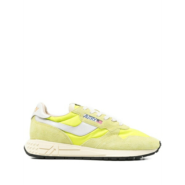 オートリー メンズ スニーカー シューズ Logo-patch sneakers Yellow