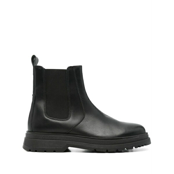 マルコポーロ メンズ ブーツ シューズ Martin leather chelsea boots Black