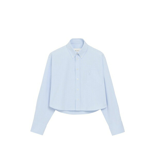 意中の女 レディース プルオーバー トップス Ami de coeur cropped shirt Blue