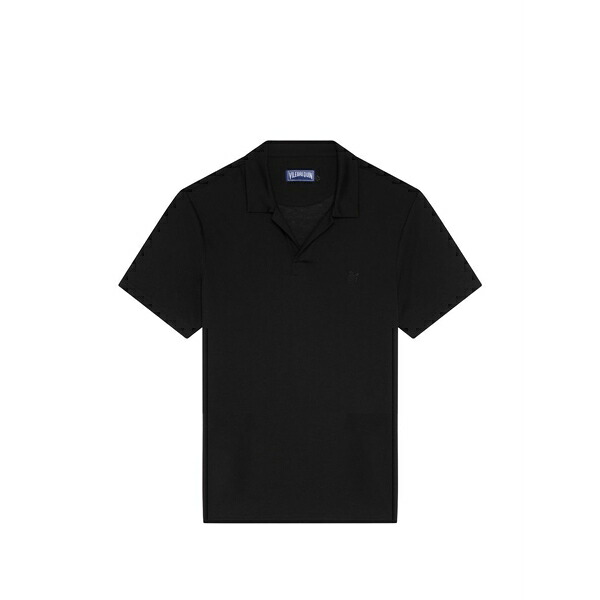 ヴィルブレクイン メンズ スポーツシャツ トップス Logo-embroidered polo shirt Black