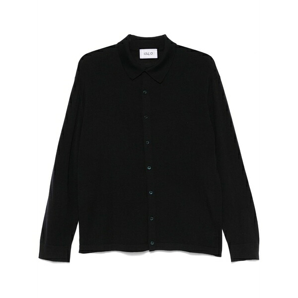 ディーフォーポイントゼロ メンズ ジレー アウター Wool cardigan  Black