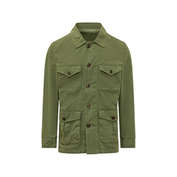 ブリ鉄道車両 メンズ 上衣＆上衣 アウター Gabardine multi-pocket jacket Green