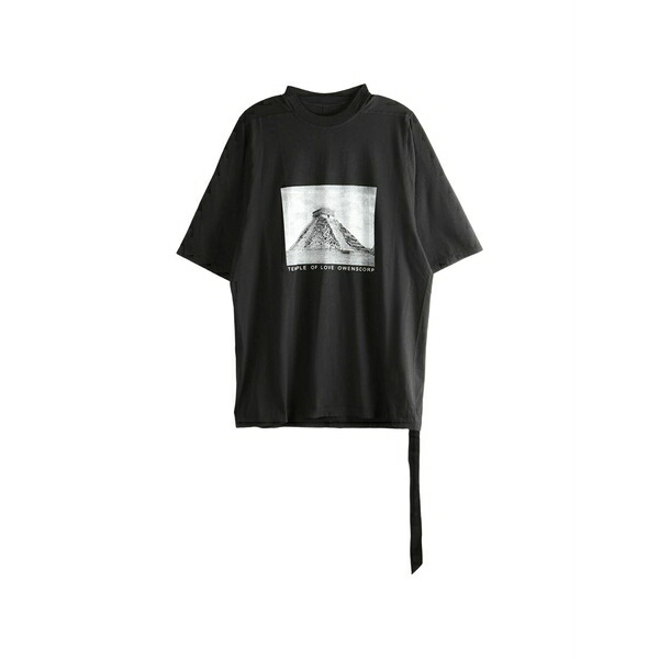 リックオウエンス メンズ ティーシャツ トップス Print-detail short-sleeve t-shirt Black