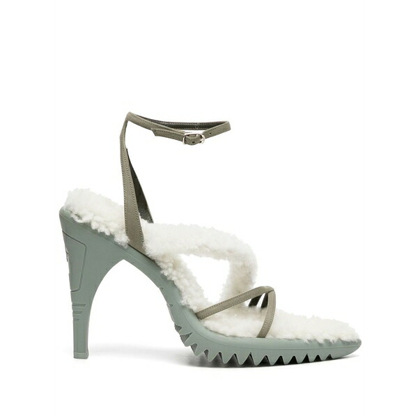 象牙色 レディース サンダル シューズ Allen shearling sandals Green