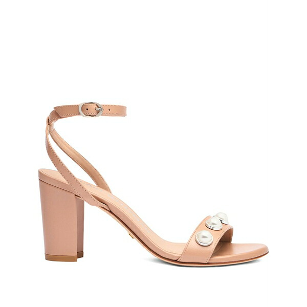スチュアート ワイツマン レディース サンダル シューズ 80粍 nearlybare portia pearl-embellished sandals Neutrals