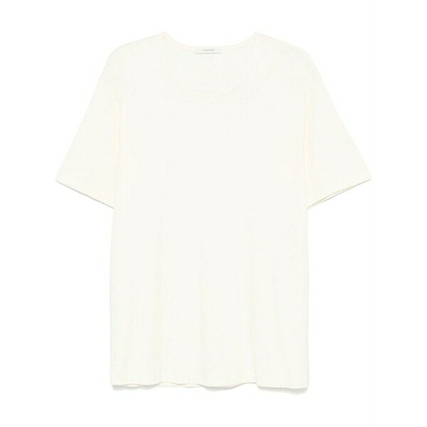 ルメール メンズ ティーシャツ トップス Ribbed u-neck t-shirt Neutrals