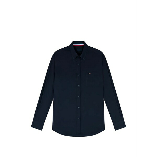 ポールアンドシャーク メンズ ティーシャツ トップス Logo-patch button-down shirt Blue