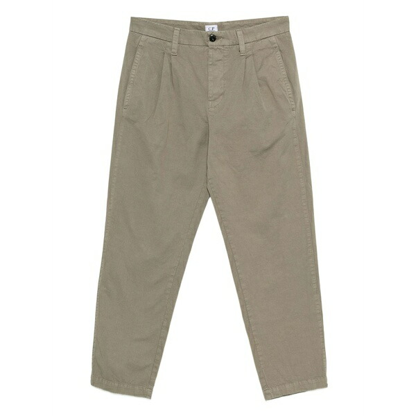 シーピーカンパニー メンズ 心地好いズボン下 ボトムス Pleated button-fastening trousers Neutrals