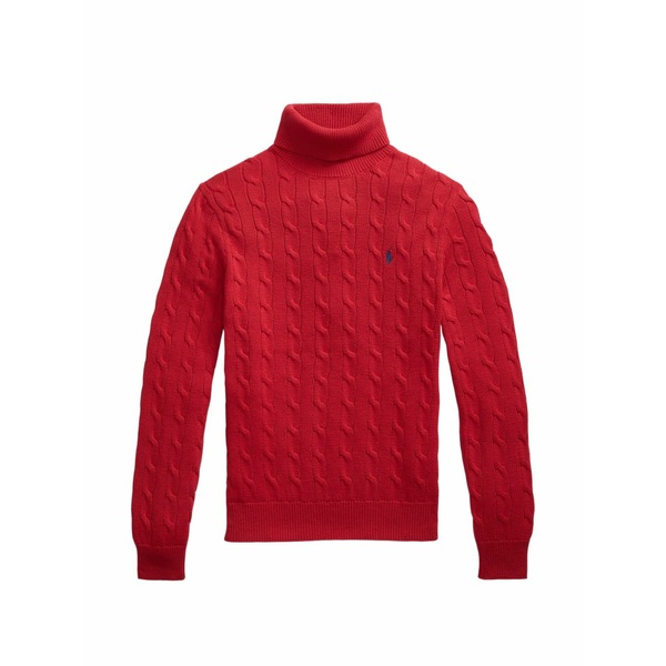 ラルフローレン メンズ 編み物\u0026スウェーター アウター Cable-knit roll-neck sweater Red