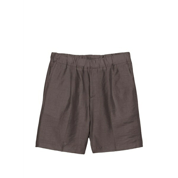 御召しものメイン メンズ 心地よいズボン下 ボトムス Pleated elasticated-waist shorts Brown
