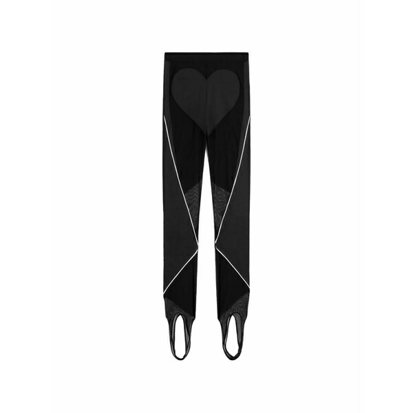 フィオルッチ レディース 心地よいズボン下 ボトムス Heart-motif mesh-panelled leggings Black
