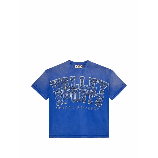 頭を覆う物 メンズ ティーシャツ トップス Printed t-shirt Blue