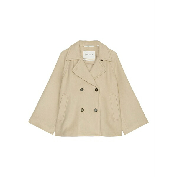 マルコポーロ レディース 厚地の外套 アウター Double-breasted coat Neutrals