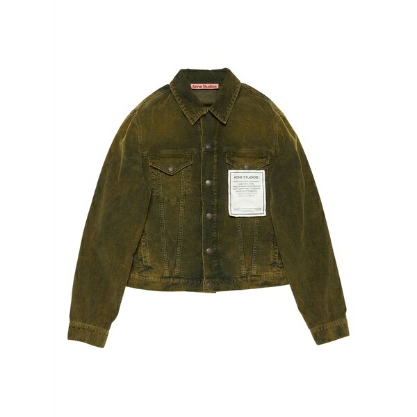 アクネ ストゥディオズ メンズ 上衣＆上衣 アウター Corduroy jacket Green