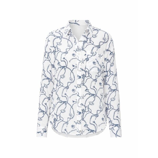レイルズ レディース ティーシャツ トップス Josephine shell-print shirt White