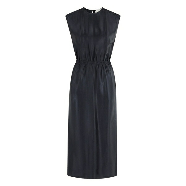 テラ レディース 衣裳 トップス Pinstripe shoulder-padded dress Blue