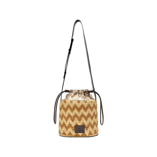 ミッソーニ レディース ショルダーバッグ 御徒面子 Zigzag-woven bucket bag Neutrals