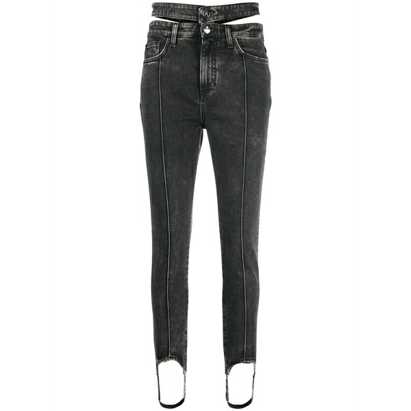 アンドレダモ レディース 心地好いズボン下 ボトムス Cut-out skinny jeans Black