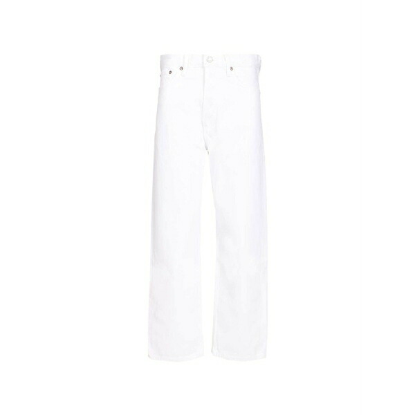 アゴルド レディース ジーンズズボン下 ボトムス Mid-rise straight-leg denim jeans White