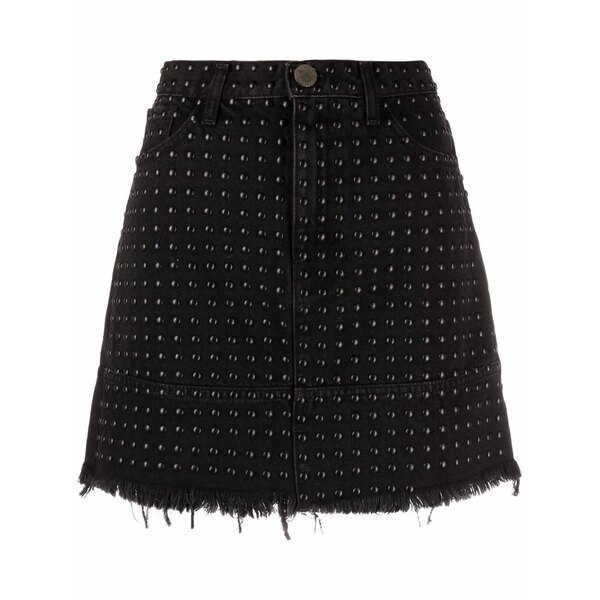 ピンコ レディース スコート ボトムス Laredo studded frayed mini skirt Black