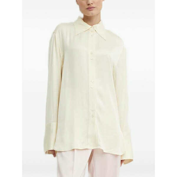 デイ・ビルゲール・エ・ミッケルセン レディース プルオーバー トップス Buttoned collared top White