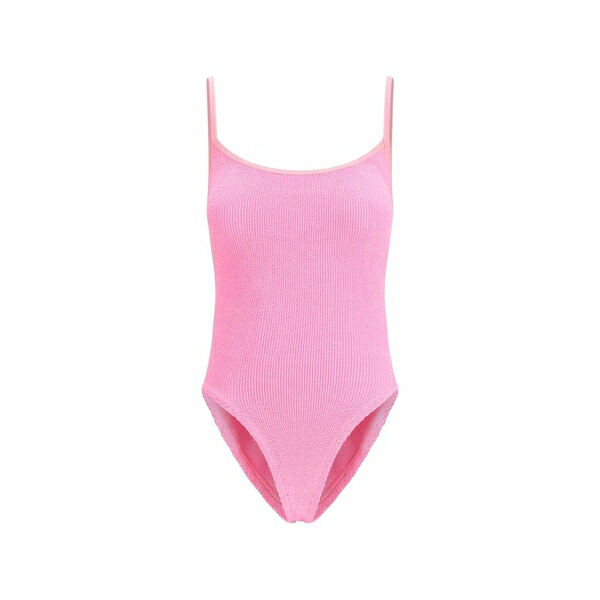フンザ・ジー レディース 衣裳 トップス Pamela crinkle-effect one-piece swimsuit Pink