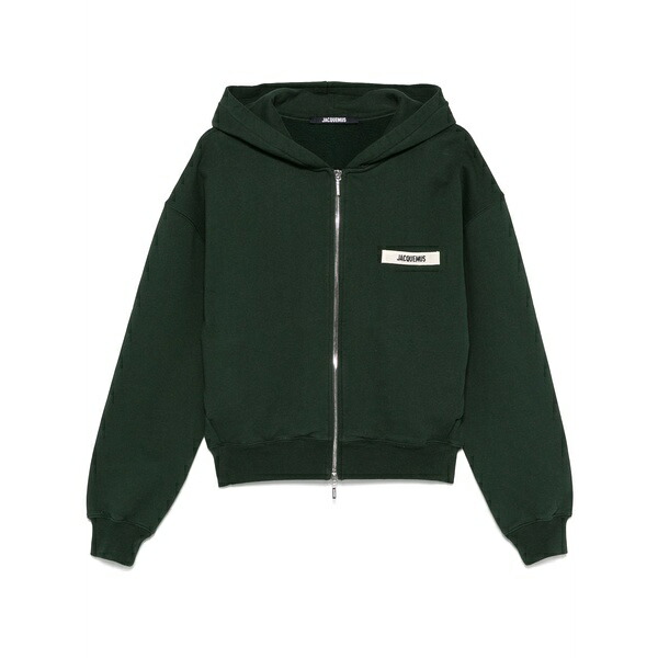 ジャクエムス メンズ パーカー・スウェットシャツ アウター The gros grain zipped hoodie Green｜asty