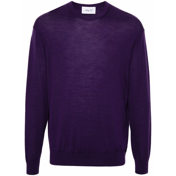 ディーフォーポイントゼロ メンズ 編み物\u0026プルオーバー アウター Wool sweater Purple