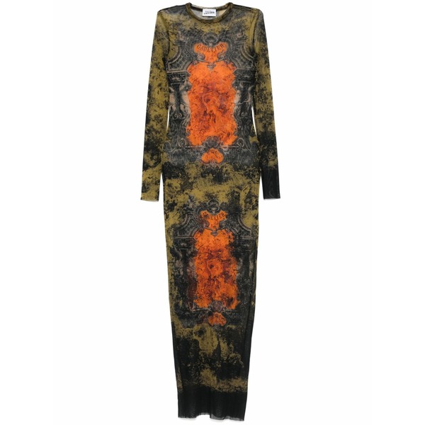 ジャン極点 ゴルチエ レディース 衣裳 トップス Graphic-print maxi dress Orange