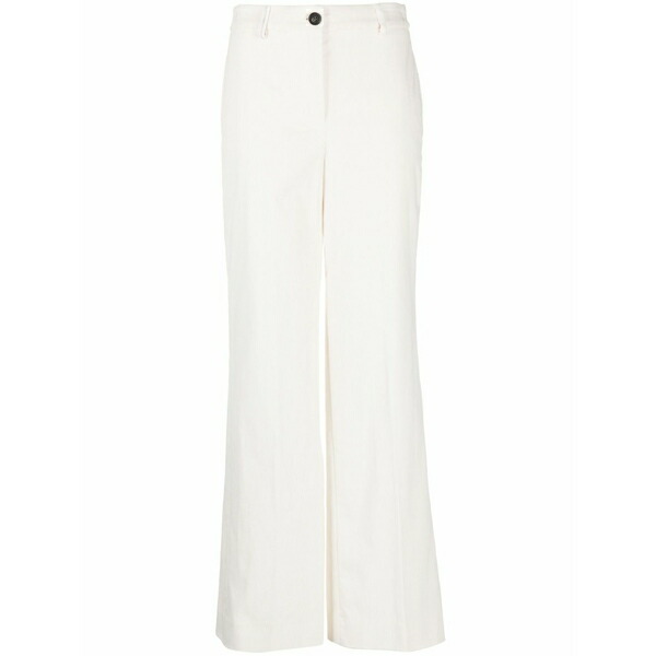 ロレーナアントニアッツィ レディース 心地好いズボン下 ボトムス Corduroy high-waist wide-leg trousers White