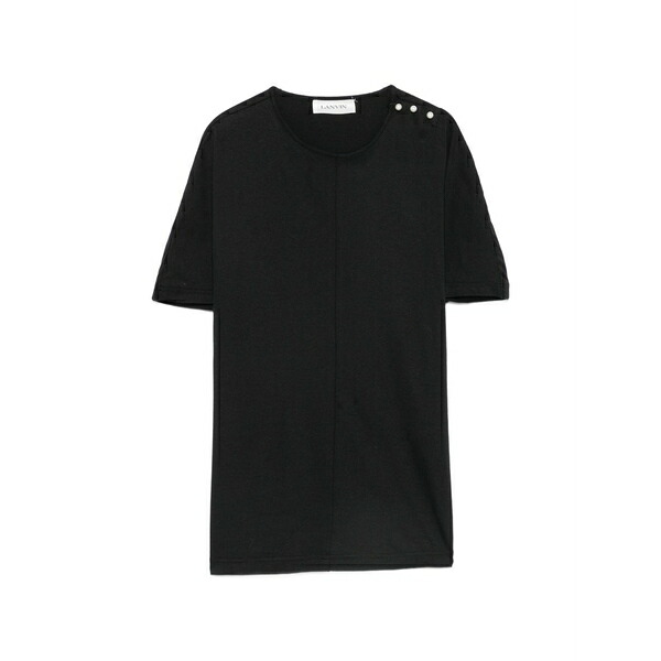 ランバン レディース プルオーバー トップス Embellished t-shirt Black