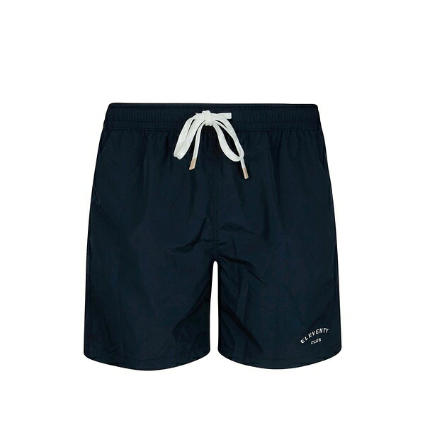 イレブンティ メンズ 心地好いズボン下 ボトムス Drawstring-fastening swim shorts Blue