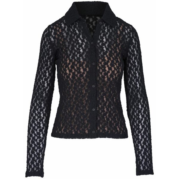ヴィンス レディース プルオーバー トップス Floral lace shirt Black