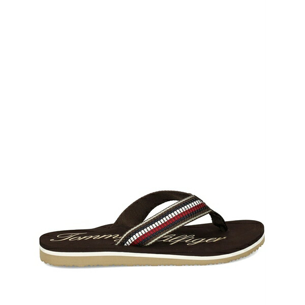 トミー ヒルフィガー レディース サンダル シューズ Signature tape flip-flops  Black