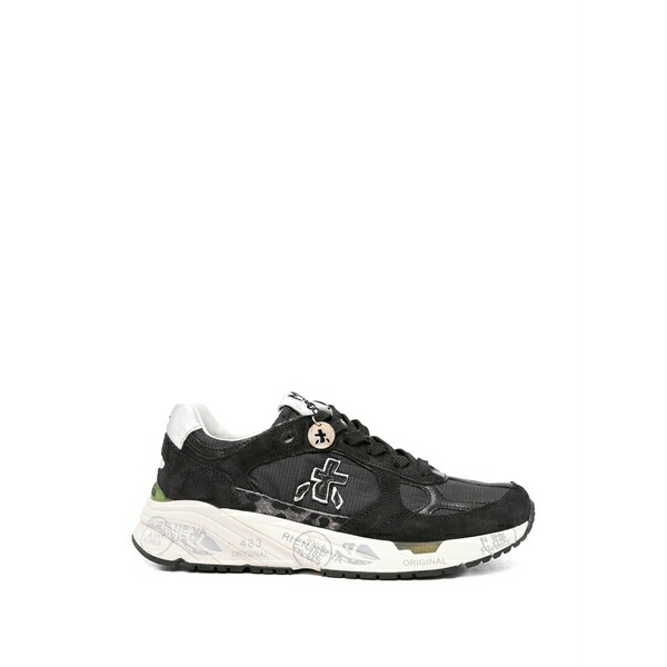 プレミアータ レディース スニーカー シューズ Mased leopard-print sneakers Black